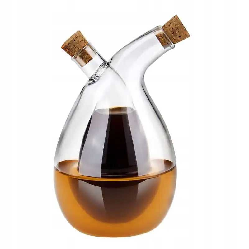 Butelka szklana na oliwę 350ml ocet 75ml 2W1 HTID2799