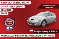 Renault Scenic II LIFT 1.6 16V, Klima, Alu, Zarejestrowany w Polsce, VAT-marża!