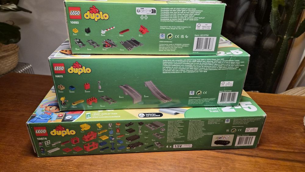 Lego duplo pociąg trzy zestawy z pudełkami 10874 + 10872 + 10882