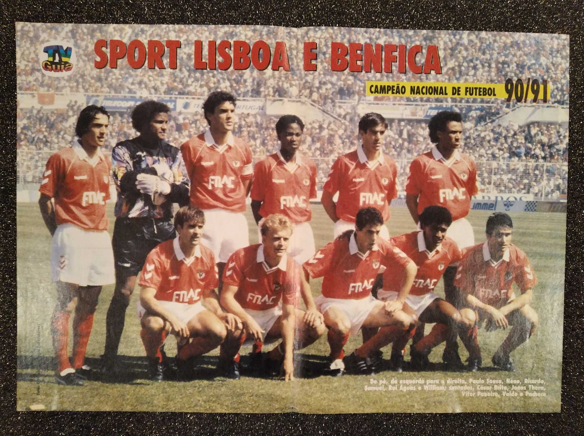 Posters de futebol dos anos 80-90: Benfica, Porto, Sporting