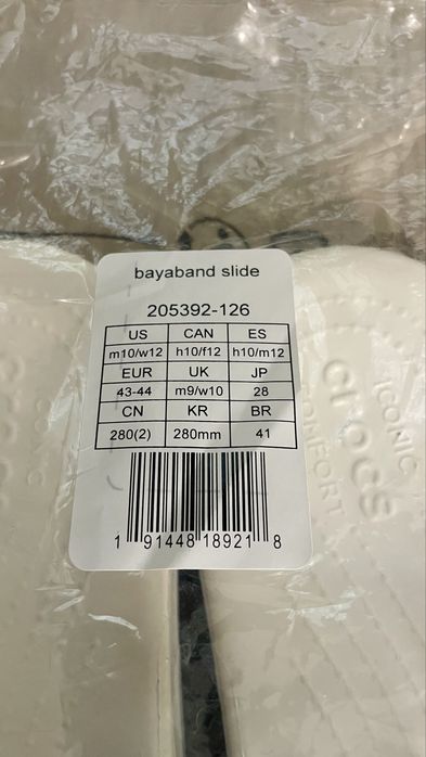 Шльопанці Crocs Bayaband Slide EUR 43-44