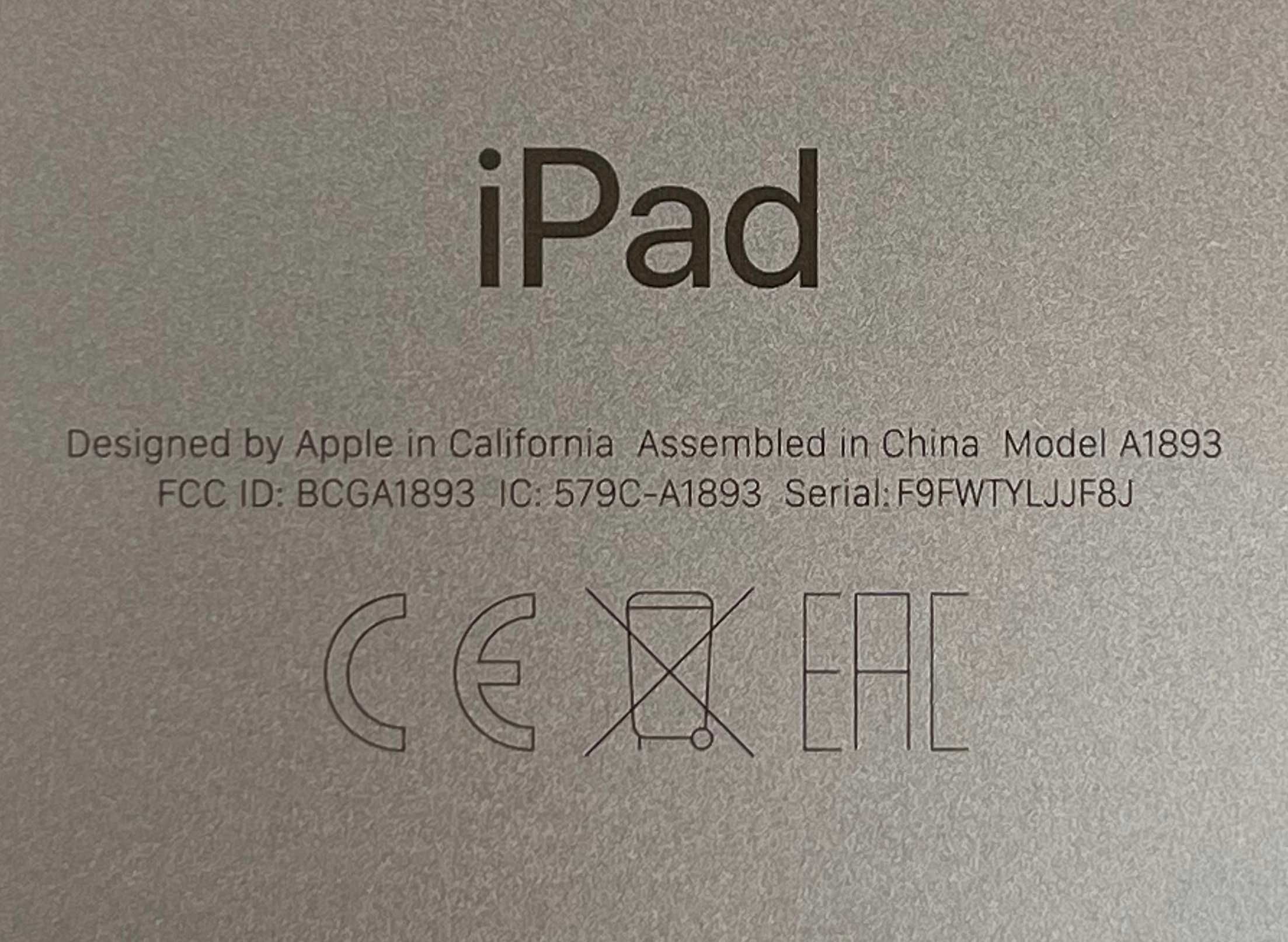 Продам iPad 6-го покоління (2018) 32 Гб Space Gray, модель A1893
