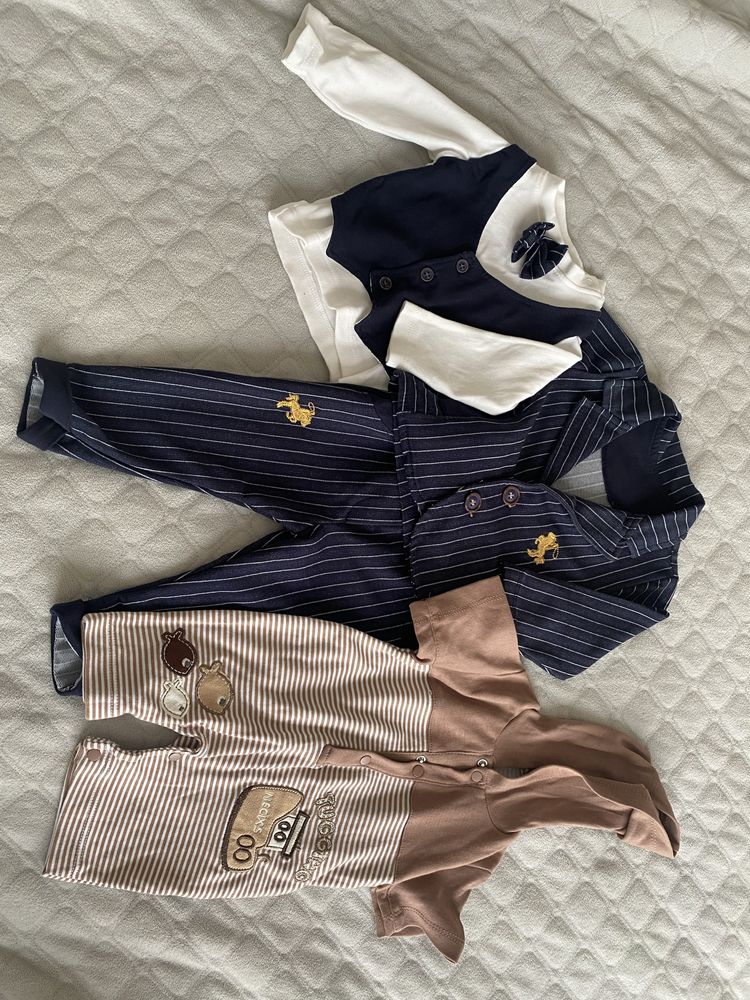 Набір одягу для хлопчика на 6 місяців( костюм та ромпер)