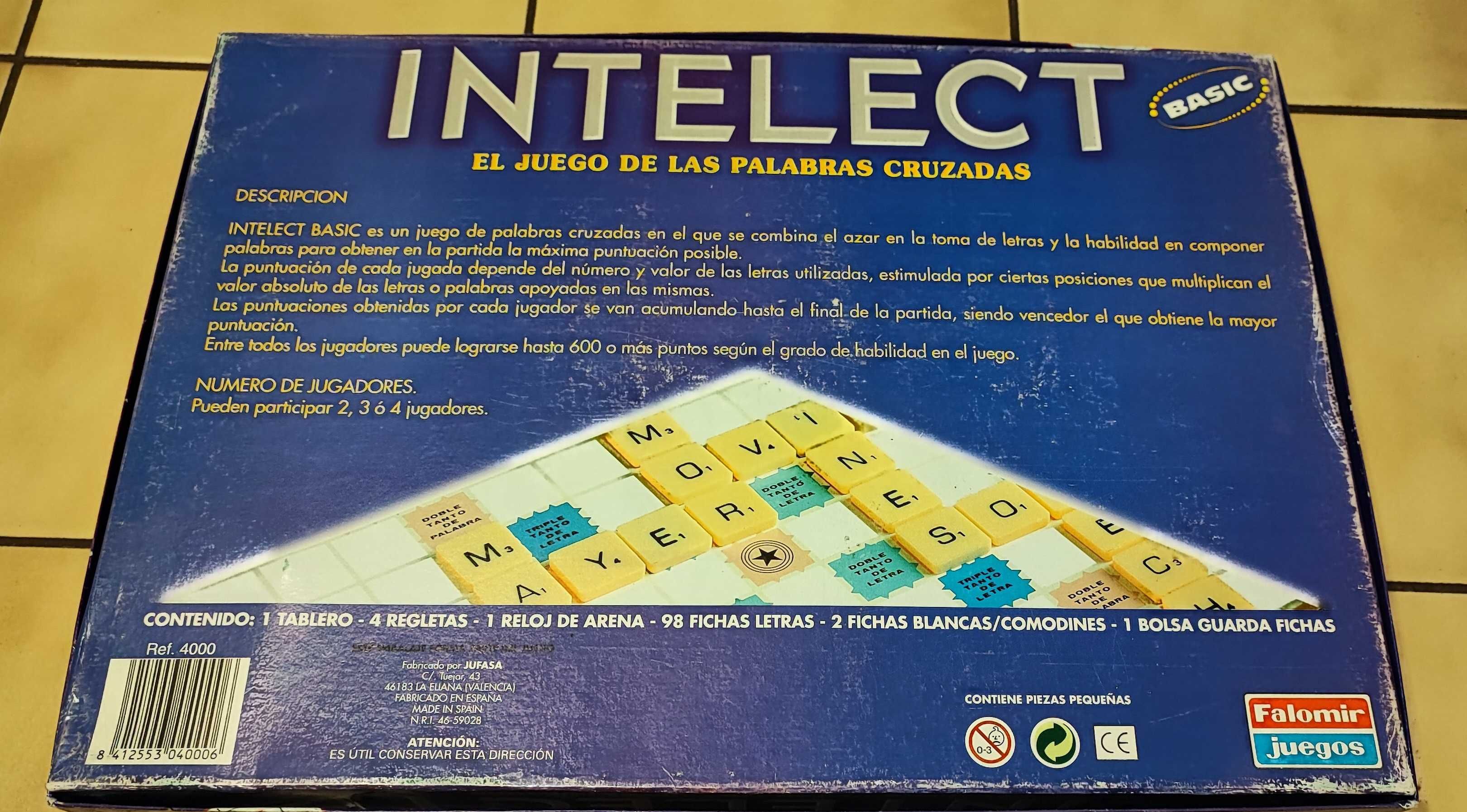 gra towarzyska INTELECT BASIC - jak scrabble - PO HISZPAŃSKU