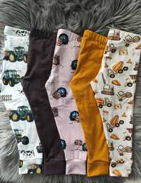 Rozmiar 92 5 x nowe legginsy spodnie getry jersey cienkie