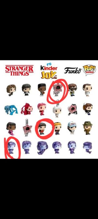 Funkos Pop kinder joy dos stranger things