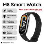 Smart Band M8 inteligentny zegarek pomiar ciśnienia puls sen kroki