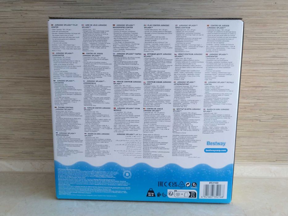 NOWY Basen Dla Dzieci Jurassic Splash Ślizgawka Zraszacz Piłki BESTWAY