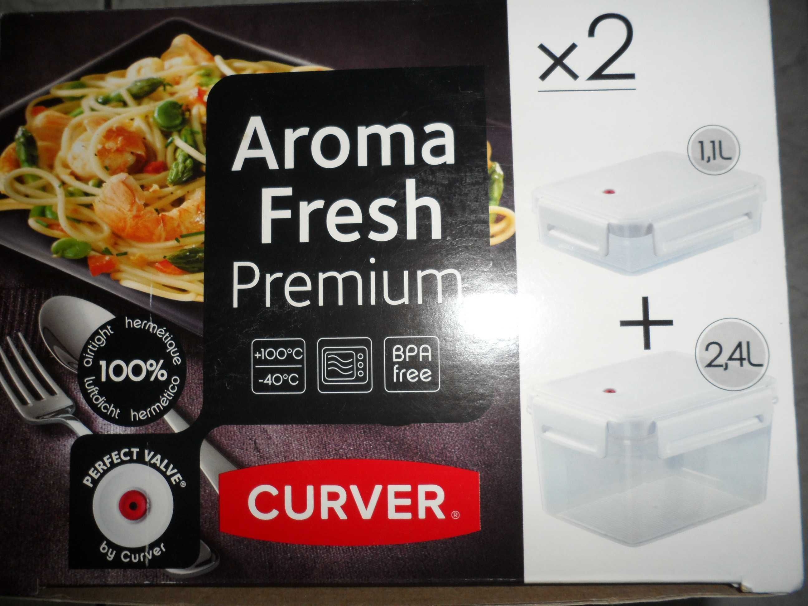 2 pojemniki na żywność Aroma Fresh Premium  1,1 l + 2,4 l