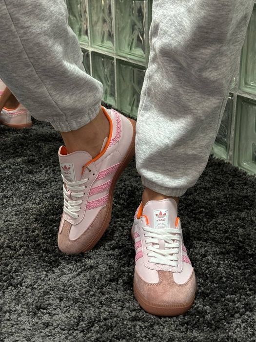 Женские кроссовки Adidas Samba pink 36-40 адидас Наложка!