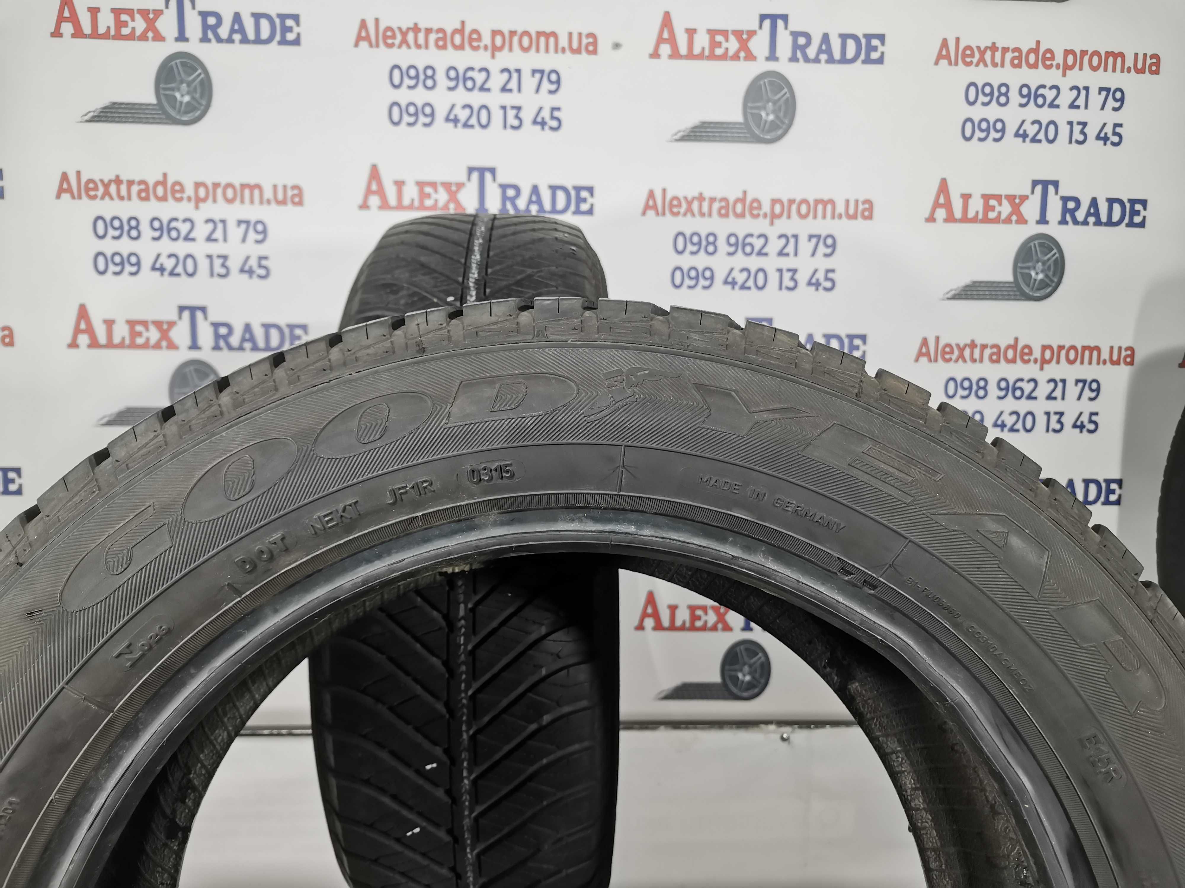 2 шт. 215/60 R17 Goodyear Vector 4 Seasons шини б/у, протектор 7мм