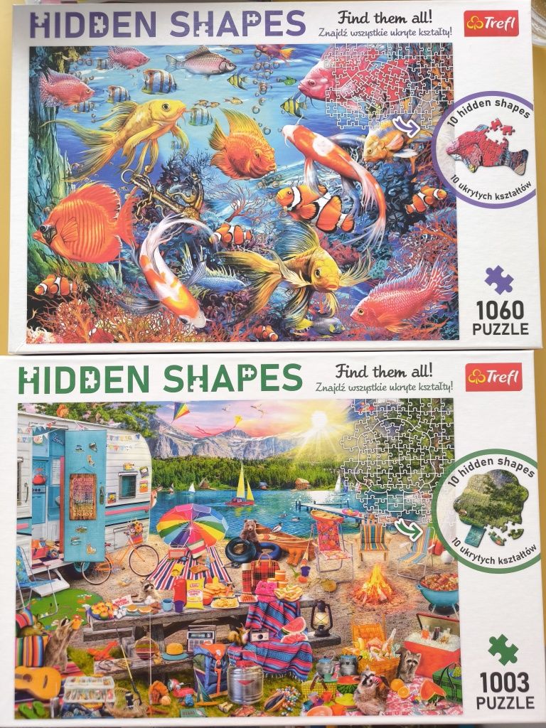 Puzzle hidden shapes 2szt ryby góry