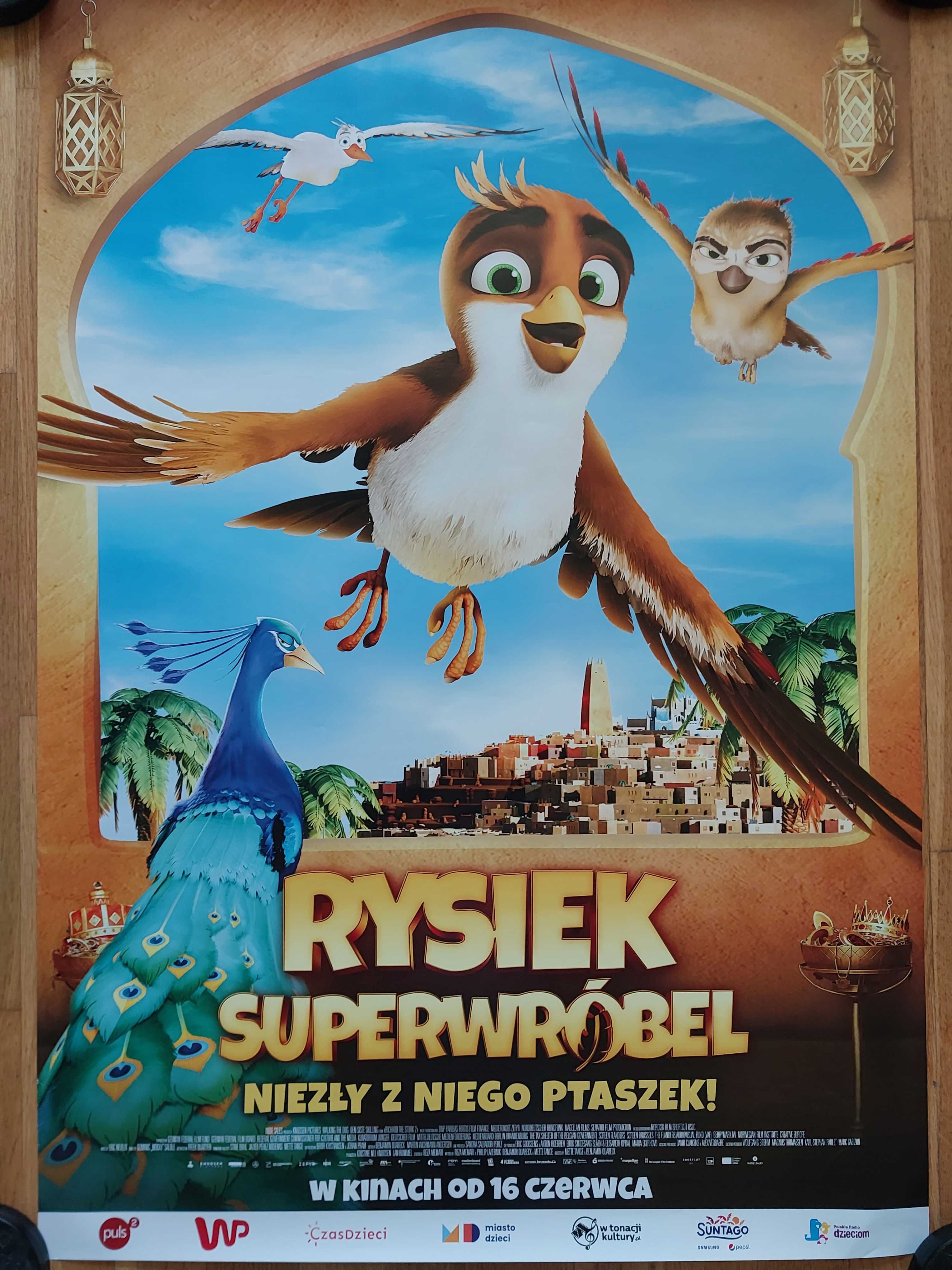 Plakat filmowy ,,Rysiek superwróbel"