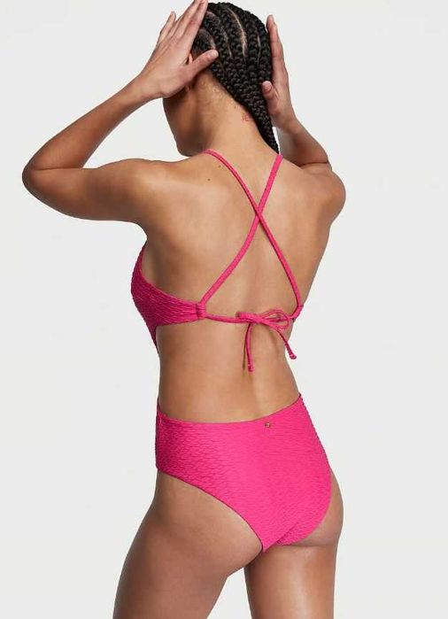 Розовый сдельный цельный купальник монокини Victoria's secret XS