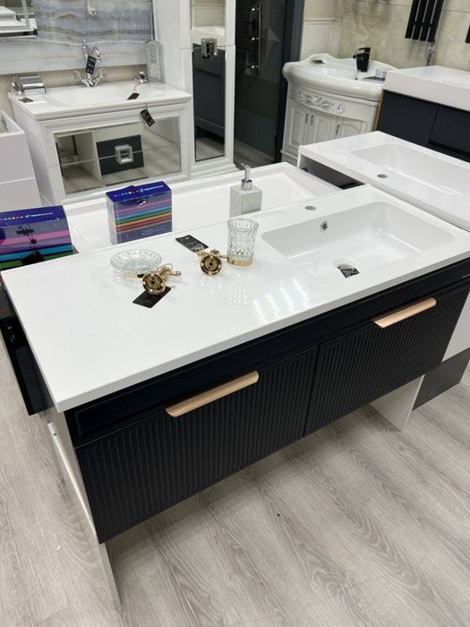 Раковина з тумбою, тумба з раковиною, чорна раковина з тумбою