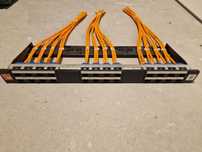 Patch panel rack 1u ADC + 24 moduły keystone Krone KN8 6 category