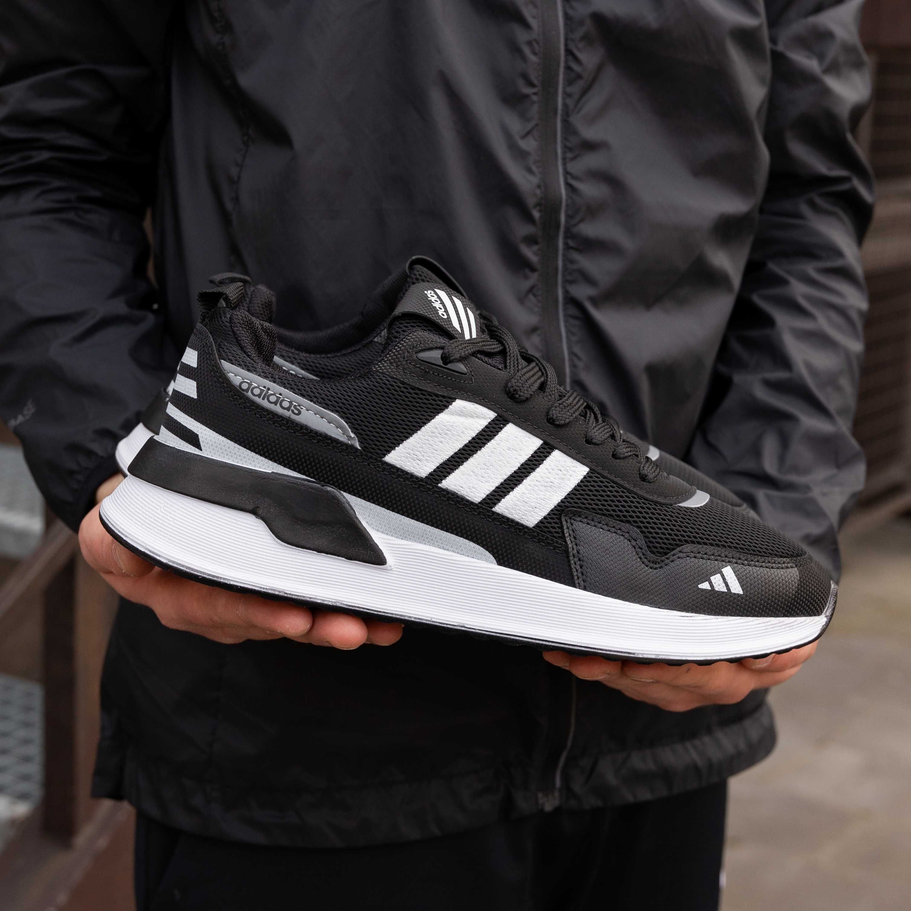 Кроссовки мужские Adidas Running Black Адидас Раннинг черные