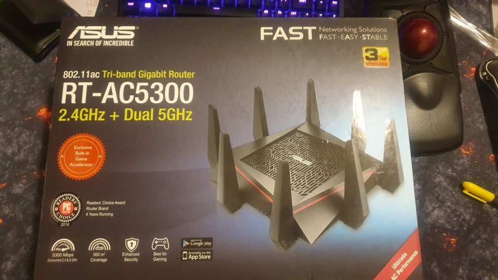 Router / Roteador Asus GT RT AC 5300 2,4 Ghz / 5Ghz Dual Band Gaming