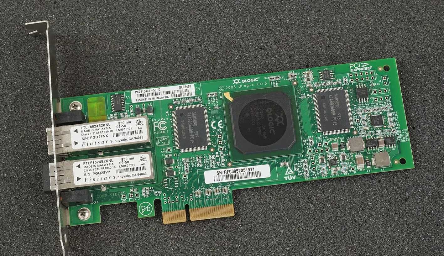 Сетевой адаптер Qlogic QLE2462 Dual Port PX2510401