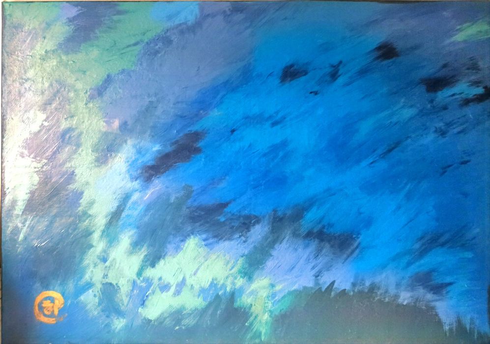 Quadro em tela pintado a mão ( 100x 70 cm)