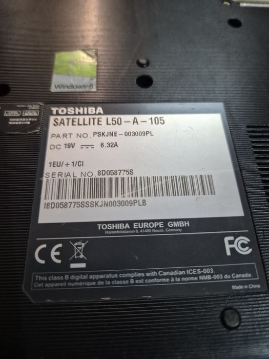 Laptop toshiba satelite l50