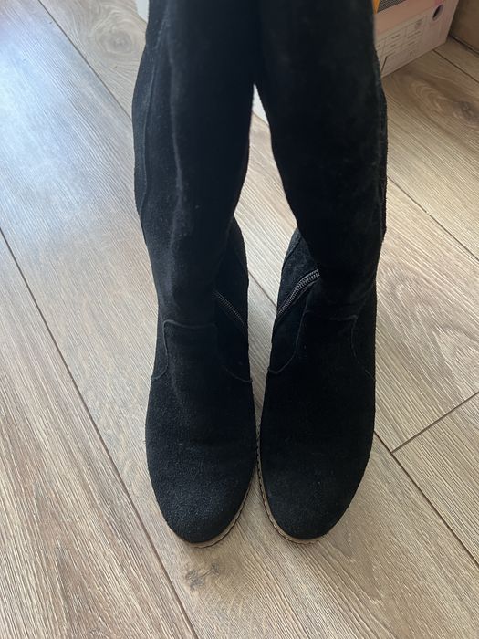 Зимові сапоги сапожки 37 р замша