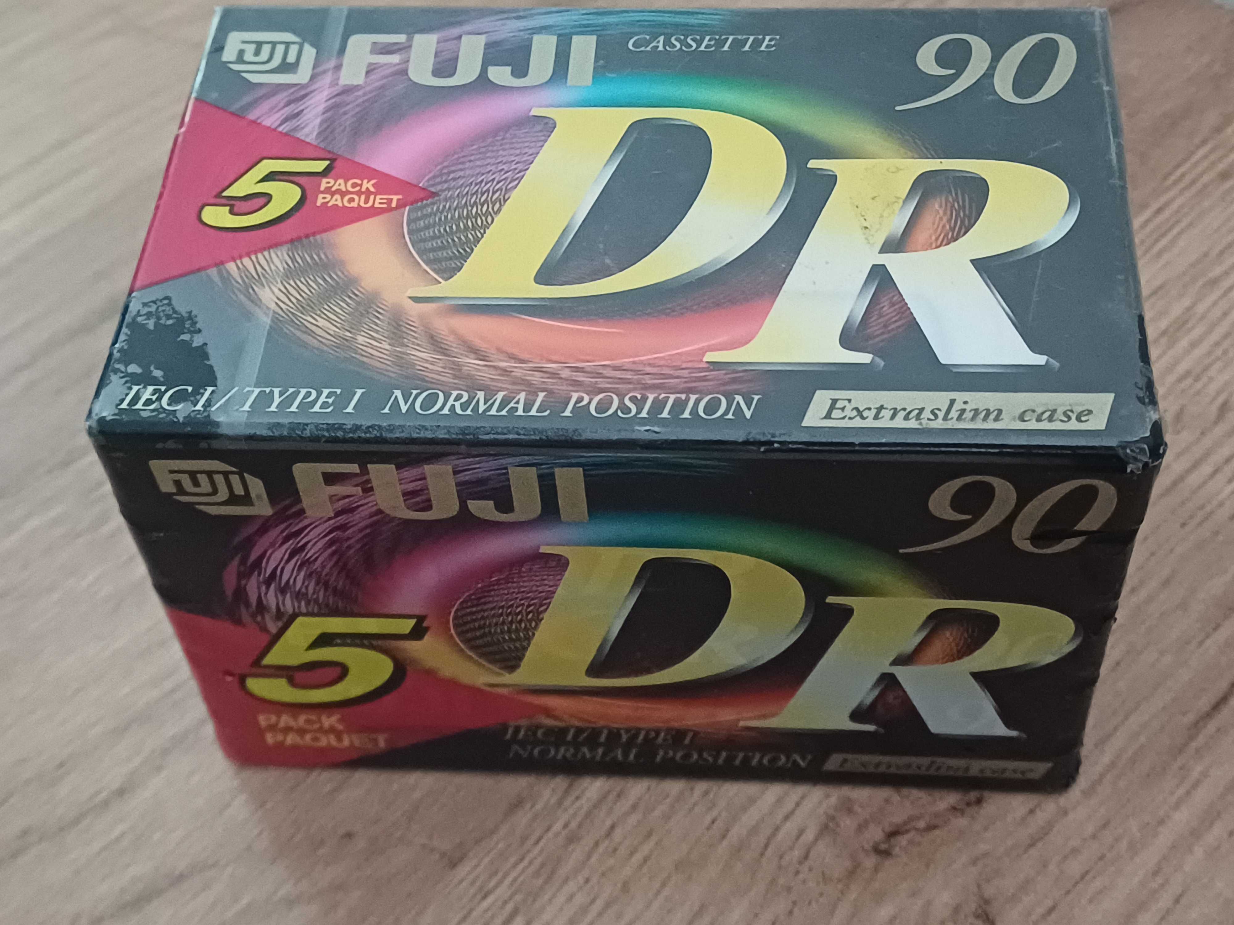 Zestaw x 5-pack kaset FUJI DR C-90 /Nowe/ 5 szt.