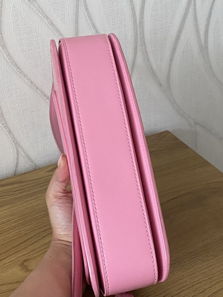 Рожева шкіряна сумка в ідеальному стані Amica bag
