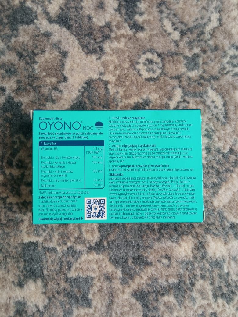 Oyono 12 tabletek pomoc w zasypianiu sen relaks
