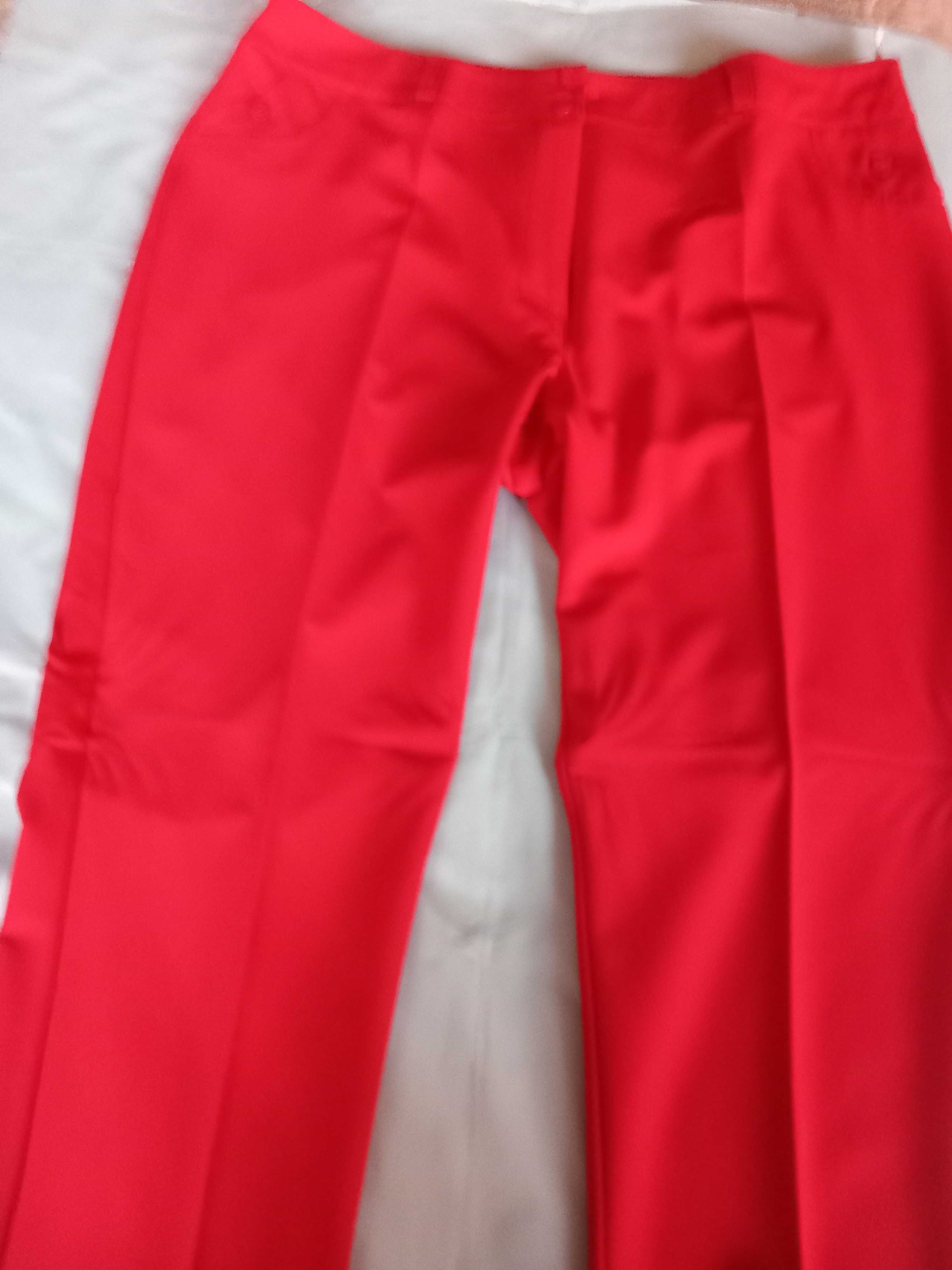 nowe spodnie damskie czerwone