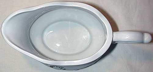 Porcelanowa Sosjerka Sygnatura Włocławek w Stylizowane Kwiatki z PRL-u