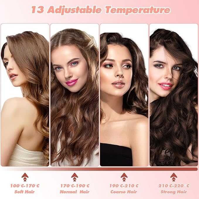 Lokówka automatyczna do włosów Victop 32 mm różowa