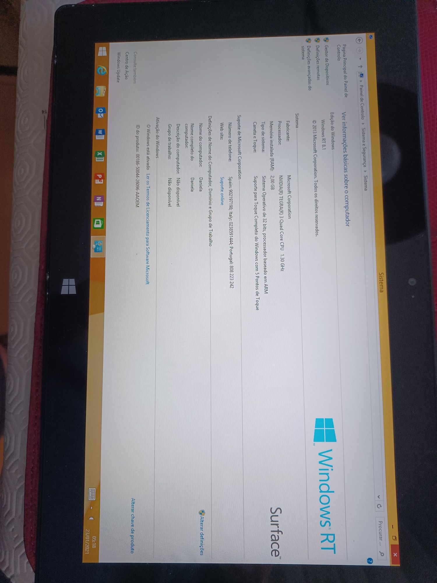 Surface RT tablet