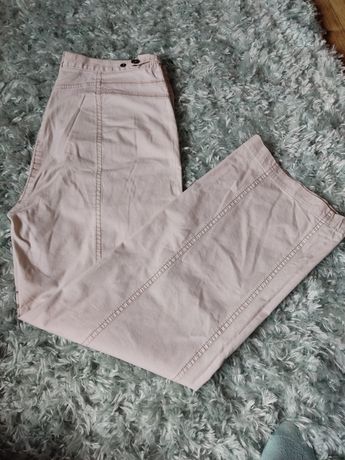 Spodnie damskie 3/4 luźne chinosy szorty regulowane w pasie L 40