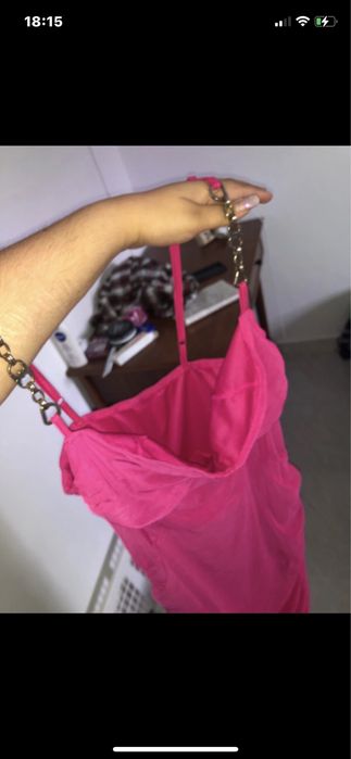 Vestido rosa de festa da shein