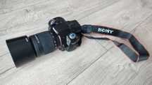 Lustrzanka Sony A55 18-55 + 55-200 stan bdb.