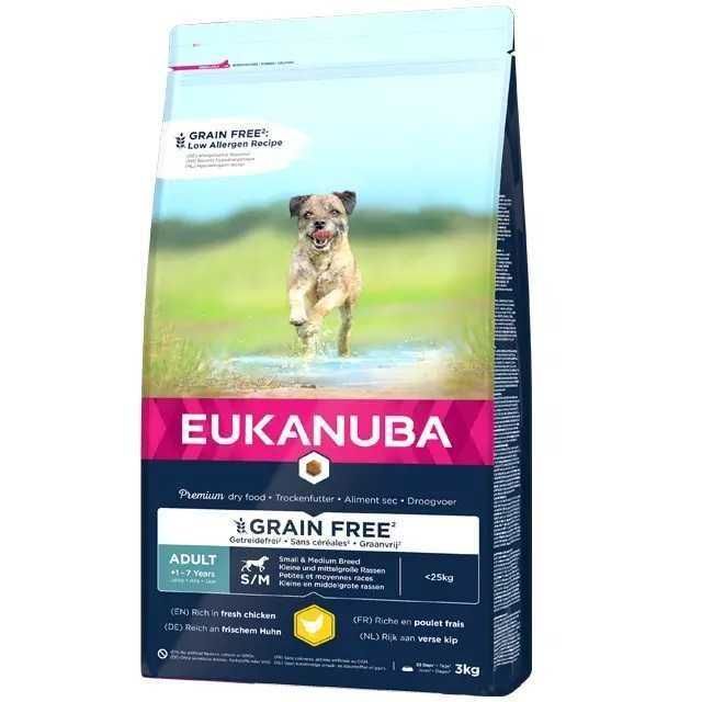 Eukanuba GRAIN FREE Puppy & Adult 12+6kg - PORTES GRÁTIS