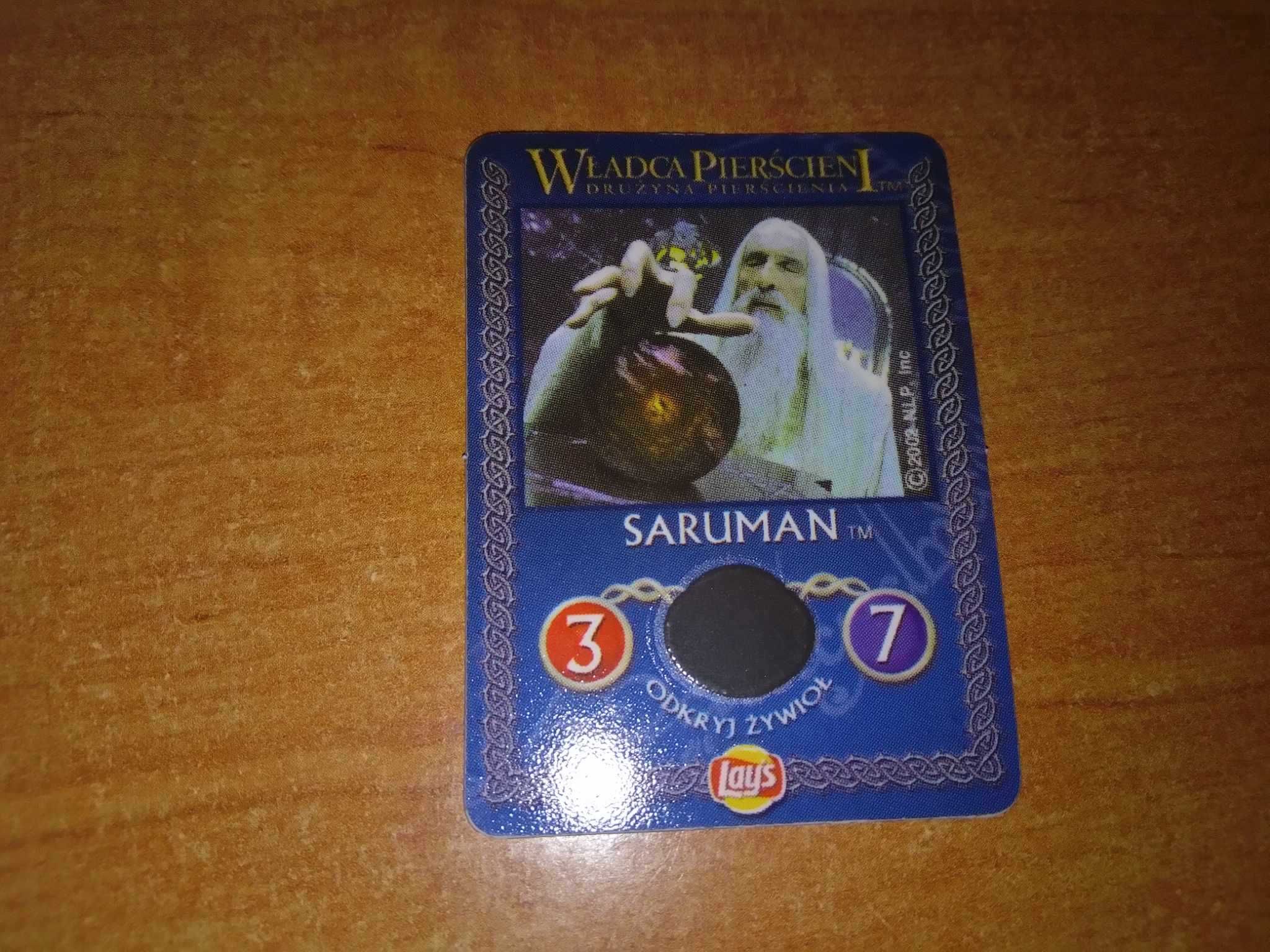Karta Władca Pierścieni Drużyna Pierścienia Saruman Galadriela Lays