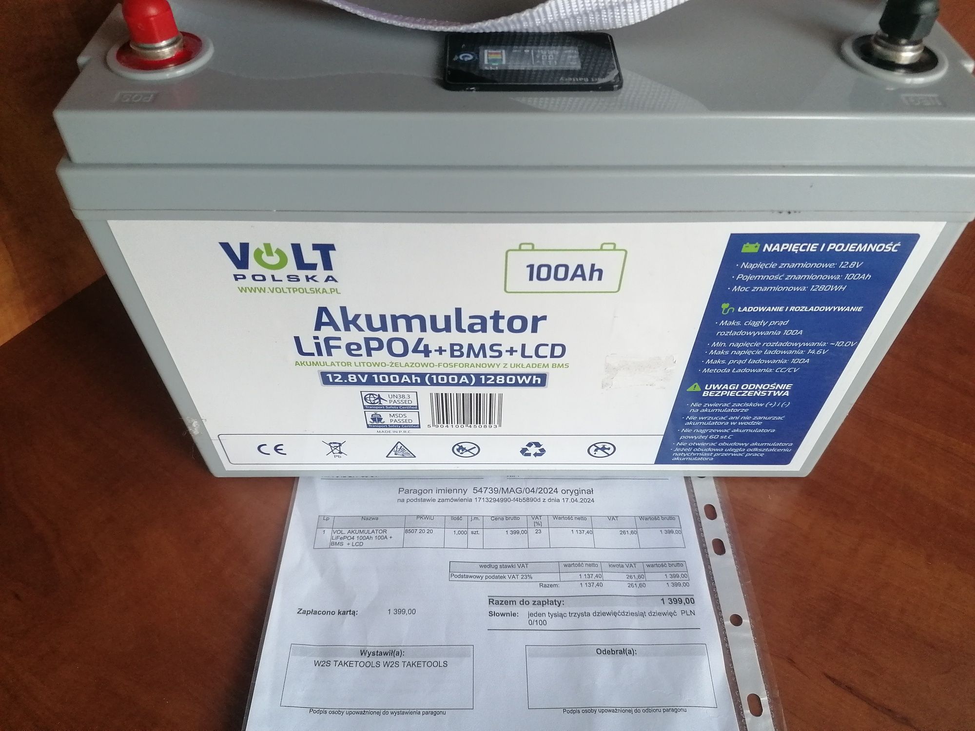 Bateria, akumulator VOLT 100Ah