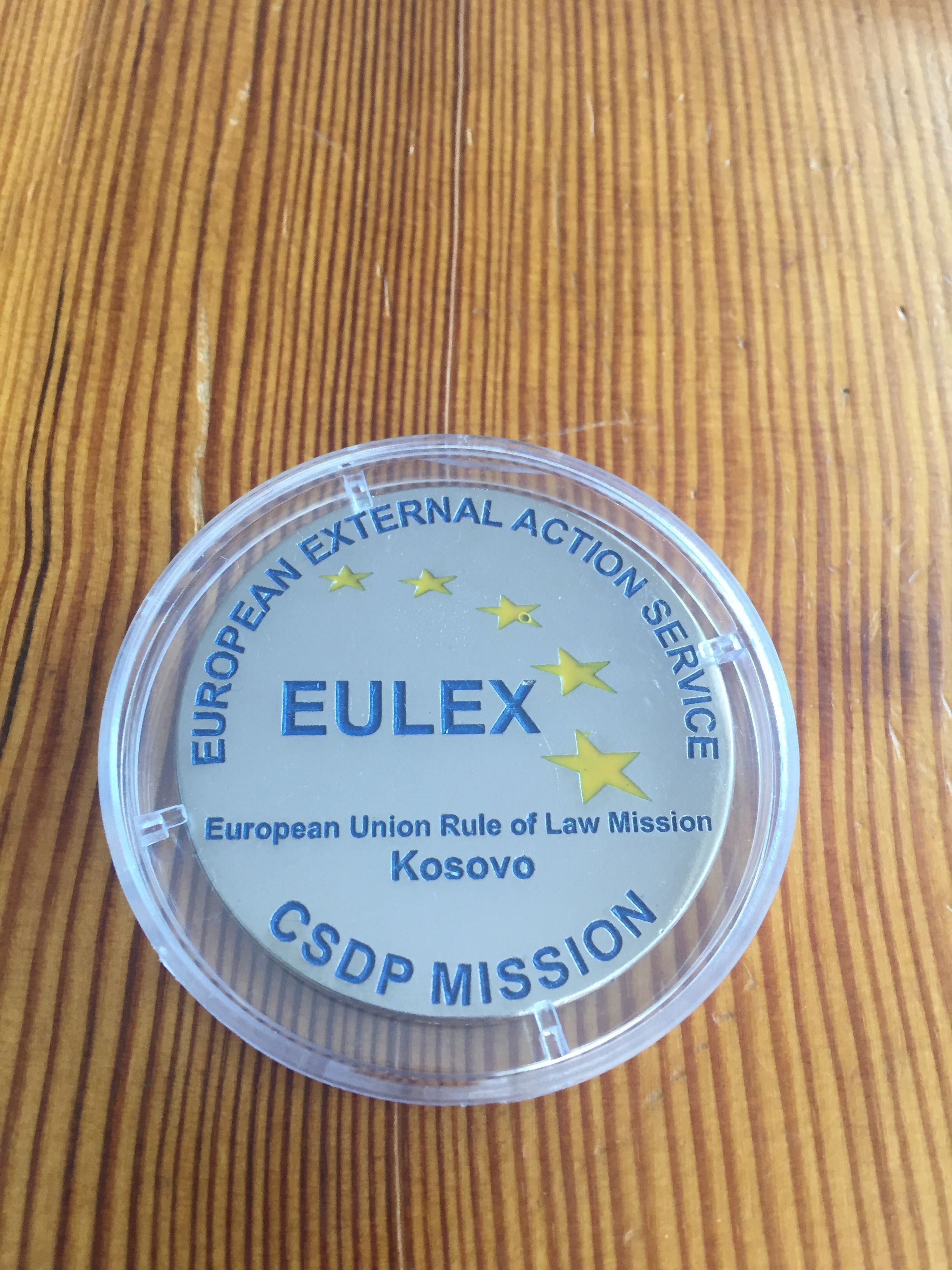 VIP coin - moneta/medal misji EULEX w Kosowie