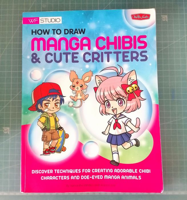 Livro de como desenhar manga, chibis, anime e animais fofinhos.