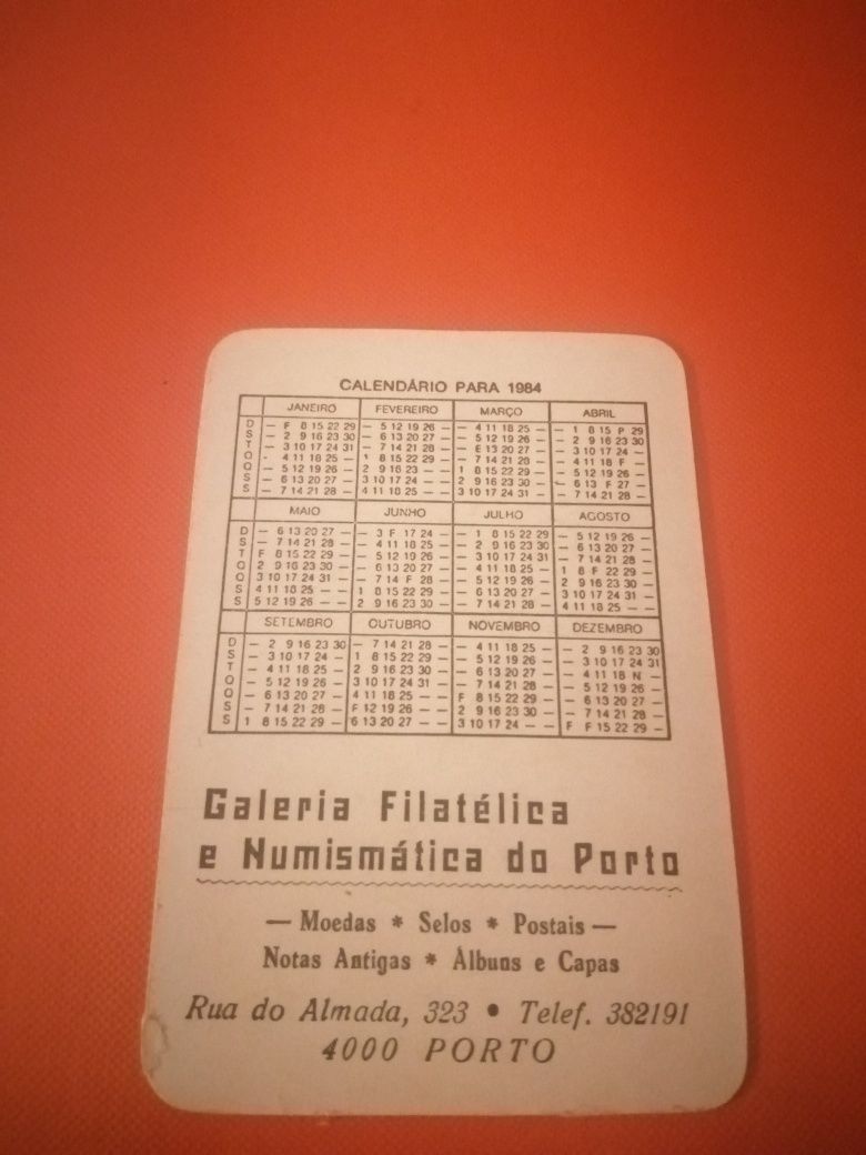 Calendário de bolso (1984) | Gastronomia