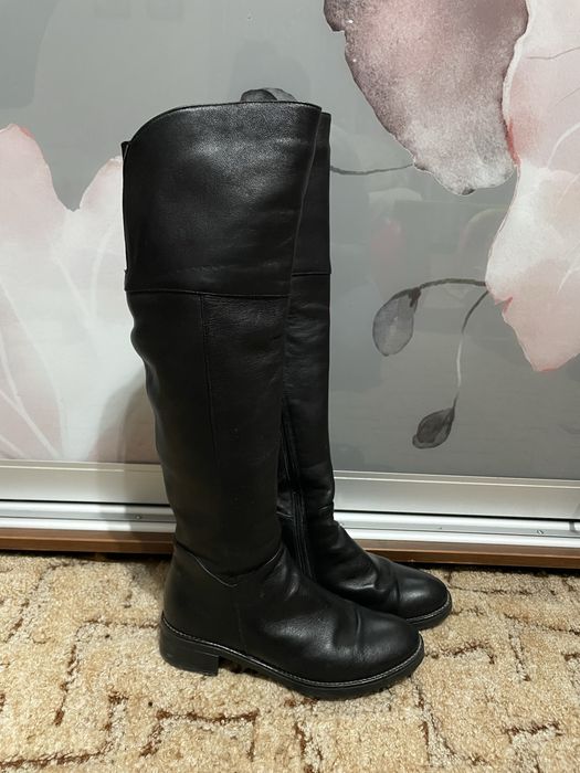 Шкіряні ботфорди 36 розміри