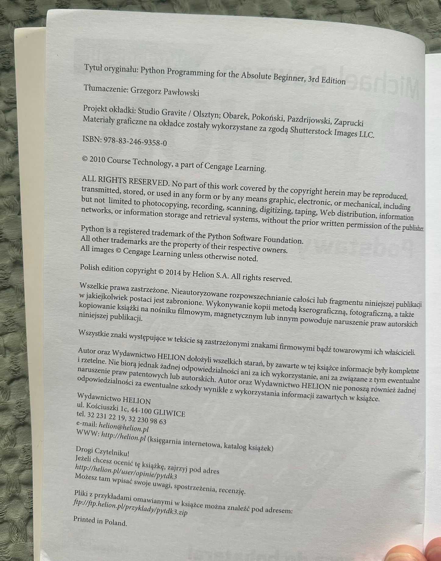 Python dla każdego. podstawy programowania Michael Dawson