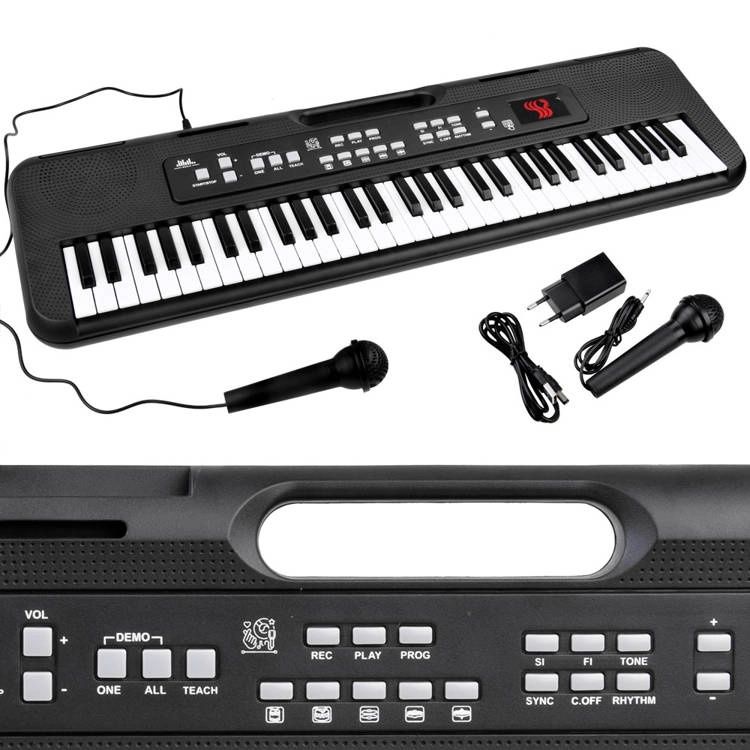 Keyboard + mikrofon Usb Organy 61 klawiszy