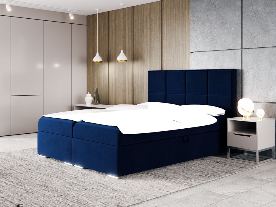 Łóżko kontynentalne sypialniane 120,140,160,180,200 producent materac