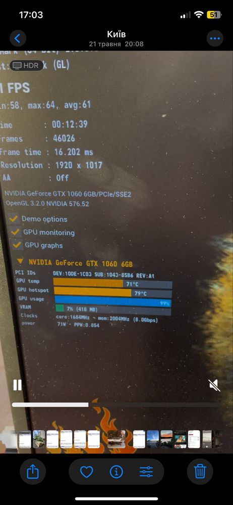 Видеокарта Asus 1060 6 Gb.