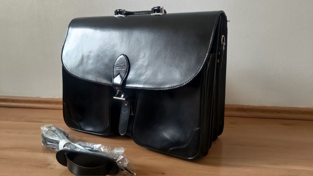 Torba skórzana na laptopa 17"