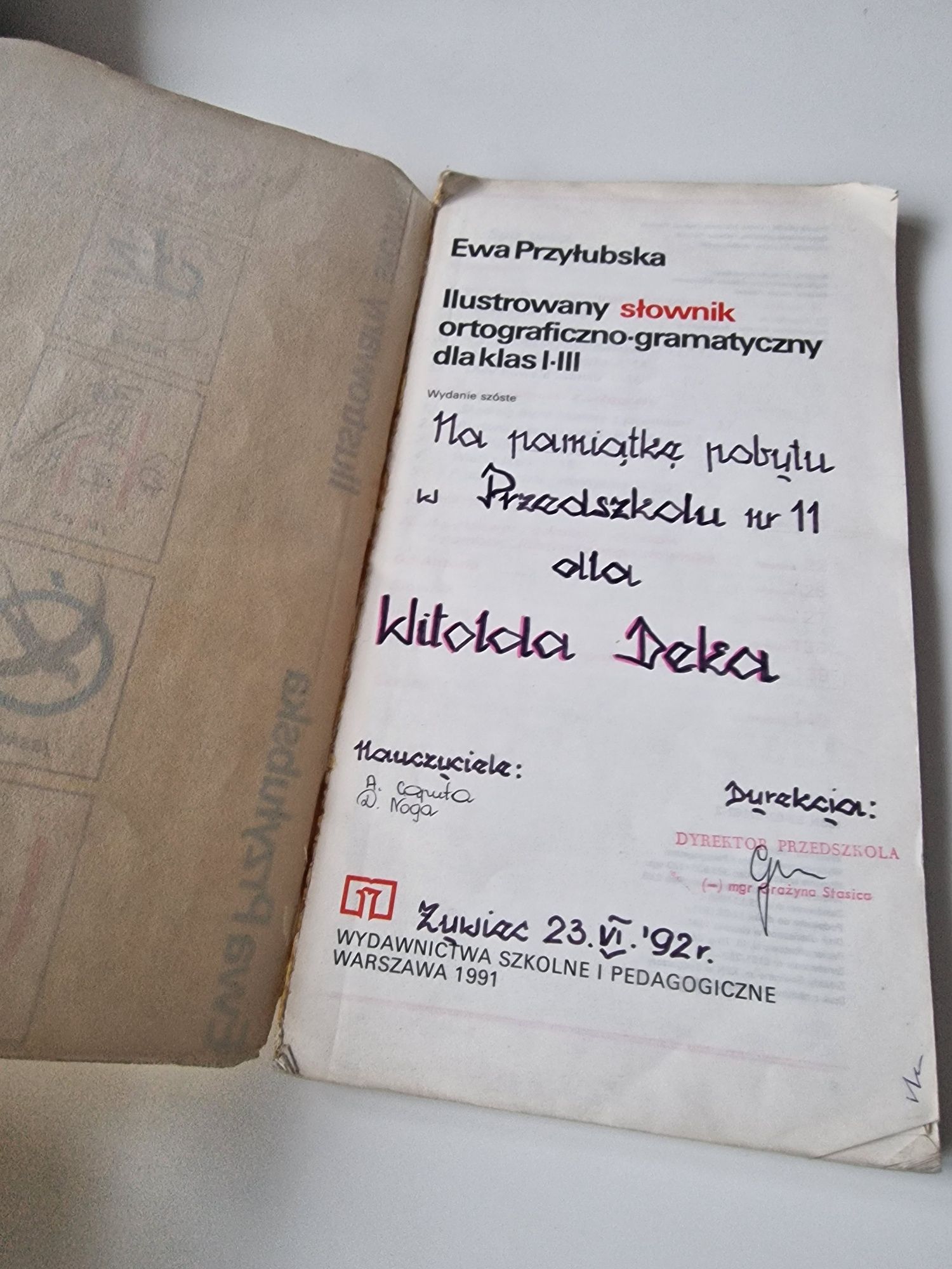 Ilustrowany słownik ortograficzno - gramatyczny Ewa Przyłubska