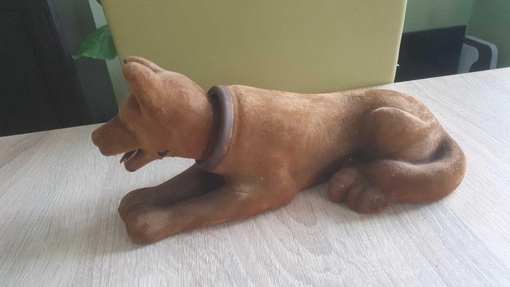 KIWACZEK XXL PRL! Pies z kiwającą głową, welur 27cm RETRO